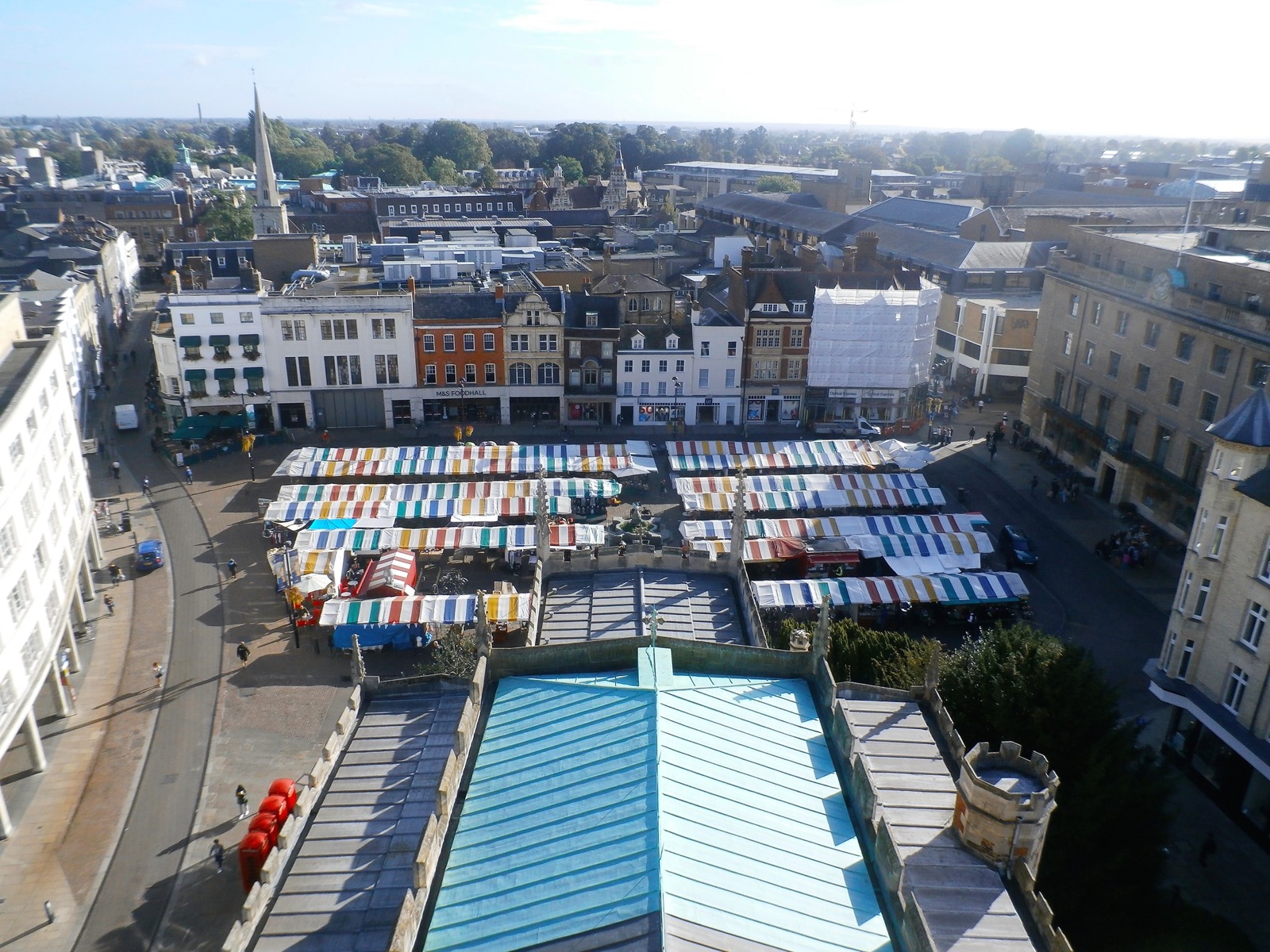 Cambridge Market Square, viewed from above